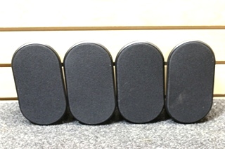 USED SAMSUNG 5 PC. BLACK SURROUND SOUND SPEAKER SYSTEM PN: PS-CX40 & PS-FX40 (x4)