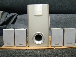 USED RV/MOTORHOME PANASONIC 4 PC SPEAKERS AND SUB (SILVER) FOR SALE